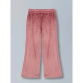 PlumTree Girls Crown Stone wide leg relaxed Fit Cotton Trouser - Winter pink - None