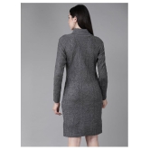 The Dry State Woollen Grey Bodycon Dress - Single - XL