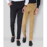 SREY - Black Polycotton Slim - Fit Men's Chinos ( Pack of 2 ) - None