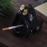 Artarium Marble Rust and Resin Bull Dog Ashtray For Indoor, Ash Trays For Smoking For Home, Ashtray For Cigarette Stylish, Ashtray For Home, Car Ashtray