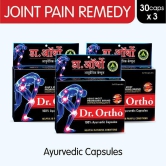 Dr Ortho Joint Pain Relief Capsules 30Caps, Pack of 3 (Ayurvedic Medicine Helpful in Joint Pain, Back Pain, Knee Pain, Neck Pain) - Ayurvedic Capsules