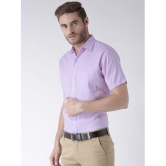 KLOSET By RIAG 100% Cotton Regular Fit Self Design Half Sleeves Men's Casual Shirt - Purple ( Pack of 1 ) - None