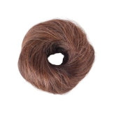 RefynHair Bun Scrunchie | High Density Human Hair Bun Extension | Light Brown