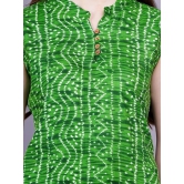 HIGHLIGHT FASHION EXPORT Cotton Printed Straight Womens Kurti - Green ( Pack of 1 ) - None