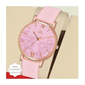 Septem Pink Leather Analog Womens Watch