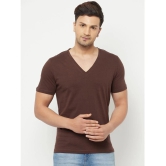 Glito - Brown Cotton Blend Regular Fit Mens T-Shirt ( Pack of 1 ) - None