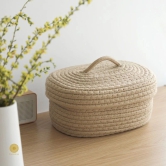 Oval Jute Multipurpose Basket-Brown