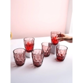 Wine-Colored Glass Tumbler Set of 6