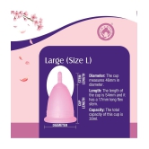 Mom & World Reusable Menstrual Cup For Women, 100% Medical Grade Silicone, Odor and Rash Free, No leakage (Large)