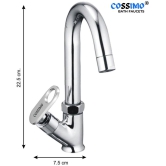 Cossimo Brass Prime SwanNeck Pillar Tap for WashBasin Brass Wash Basin Tap (Pillar Cock)