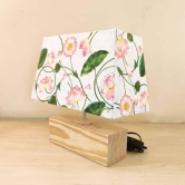 Rectangle Table Lamp - Lotus Lamp Shade