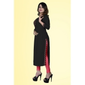 haya fashion - Black Rayon Women's A-line Kurti ( Pack of 1 ) - None