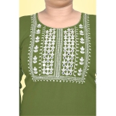 Kapadia - Green Rayon Womens Straight Kurti ( Pack of 1 ) - None