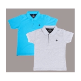 NEUVIN - Multi Color Cotton Blend Boys Polo T-Shirt ( Pack of 2 ) - None