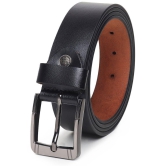 samtroh - Black Leather Men's Casual Belt ( Pack of 1 ) - None