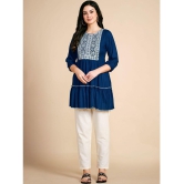 Glomee - Blue Viscose Women''s Tunic ( Pack of 1 ) - None