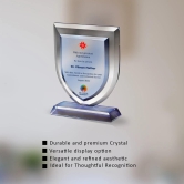 Customized Crystal Trophy with Matter Printed For Corporate Gifting