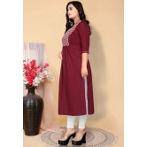 Fancy Cotton Kurti for Women-3XL / Maroon