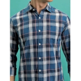 Ketch Cotton Blend Slim Fit Checks Full Sleeves Mens Casual Shirt - Blue ( Pack of 1 ) - None