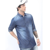 Ketch Denim Regular Fit Solids Rollup Sleeves Mens Casual Shirt - Blue ( Pack of 1 ) - None