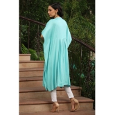 Juniper - Light Blue Rayon Flex Womens Kaftan Kurti ( Pack of 1 ) - None