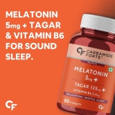 Carbamide Forte Melatonin 5mg with Tagara 125mg Sleeping Aid Pills – 60 Tablets