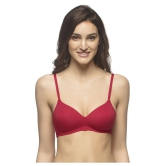 Amante Cotton T-Shirt Bra - Red Single - 38C