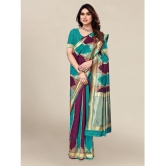 Om Shantam Sarees - Rama Banarasi Silk Saree With Blouse Piece ( Pack of 1 ) - Rama