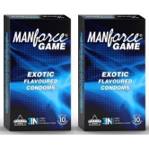 MANFORCE GAME Condoms 10 Pieces x Pack of 2 Condom  (Set of 2 20 Sheets)