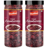 YUM YUM Premium American Whole Dried Cranberry 300g (Pack of 2-150g Each) Cranberries (2 x 150 g)