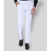 SREY - White Polycotton Slim - Fit Men's Trousers ( Pack of 2 ) - None