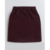 Addyvero - Maroon Cotton Blend Girls Straight Skirt ( Pack of 1 ) - None