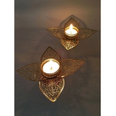 THRIFTKART 2PC COMBO Shadow Tealight Candle Holder LED T-lite Multi - Pack of 2