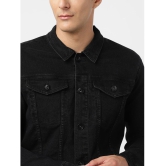 UrbanMark Men Regular Fit Denim Jacket-Black - None