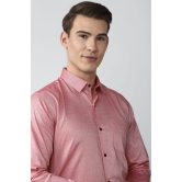 Men Pink Regular Fit Formal Full Sleeves Formal Shirt