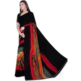 LEELAVATI - Black Georgette Saree With Blouse Piece ( Pack of 1 ) - Black