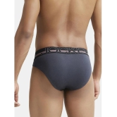 Jockey US17 Men Super Combed Cotton Rib Solid Brief - Graphite (Pack of 2) - None