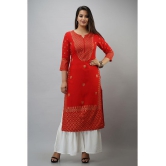 MAUKA - Red Straight Rayon Women''s Stitched Salwar Suit ( Pack of 1 ) - None