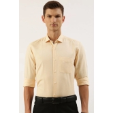 Men Beige Regular Fit Formal Full Sleeves Formal Shirt