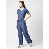 CEFALU - Blue Denim Regular Fit Women''s Jumpsuit ( Pack of 1 ) - None