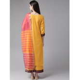 Estela - Yellow Straight Cotton Women's Stitched Salwar Suit ( Pack of 1 ) - None