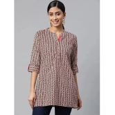 SVARCHI - Beige Cotton Womens Straight Kurti ( Pack of 1 ) - None