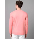 PPTHEFASHIONHUB Cotton Blend Oversized Fit Solid Full Sleeves Mens Round T-Shirt - Pink ( Pack of 1 ) - None