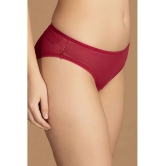 Clovia Maroon Lace Solid Womens Bikini ( Pack of 1 ) - None