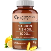 Carbamide Forte Salmon Fish Oil Omega 3 Capsule 1000 mg - Pack of 150 Softgel Capsules