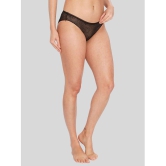 ILRASO - Black Cotton Self Design Women's Bikini ( Pack of 1 ) - None