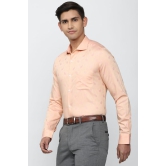 Men Peach Slim Fit Formal Full Sleeves Formal Shirt