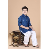 AJ Dezines - Blue Cotton Blend Boys Kurta Sets ( Pack of 1 ) - None