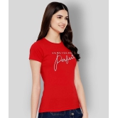 Fabflee Cotton Red T-Shirts - Single - XL