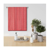 URBAN MAGIC - Cotton Red Striped Bath Towel ( 70x140 ) cm 475 -GSM ( Pack of 1 ) - Red